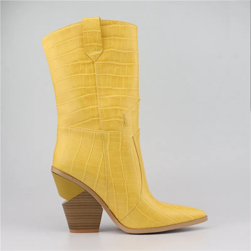 

ASUMER SIZE 34-46 New 2021 New Women Boots Russia Thick High Heels Autumn Winter Mid Calf Boots Fashion Ladies Boots