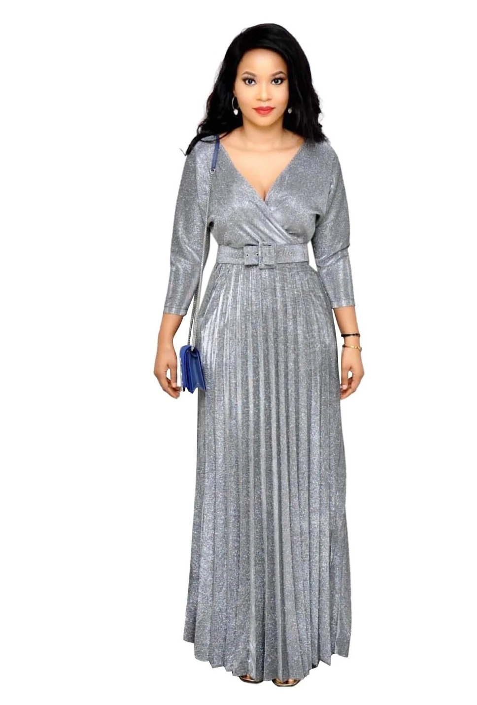 Женское длинное платье макси в африканском стиле Bazin Riche вечерние платья