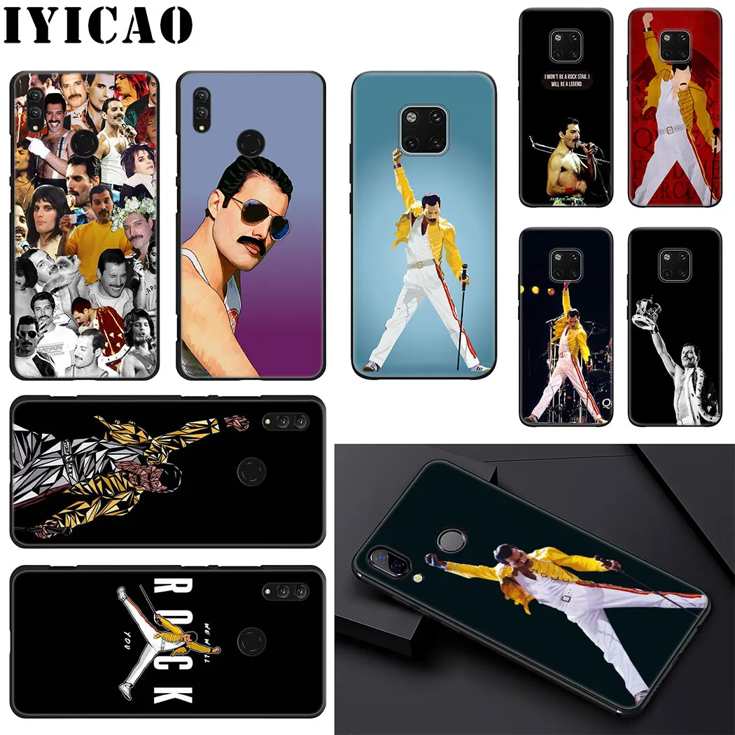 IYICAO Фредди Меркури Queen мягкий чехол для телефона huawei Mate 10 20 Lite Pro Чехол Nova 2i 3 3i 4