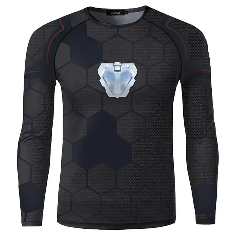 Long sleeved shirt Свитер с 3D-принтом «Мстители Marvel 3», «Старк Тони», свитер с капюшоном, Прямая поставка - Цвет: Long sleeved shirt