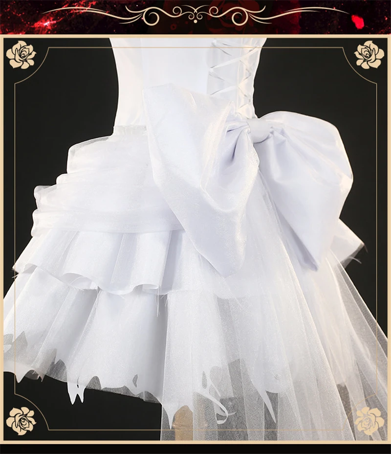 Предпродажа Аниме Косплей Черный Дворецкий Ciel Phantomhive and Elizabeth Lizzy косплей костюм белое свадебное платье