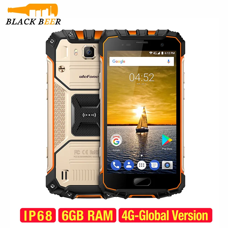 Смартфон Ulefone Armor 2 MTK Helio P25 Восьмиядерный Android 7 0 мобильный телефон 6 ГБ + 64 IP68