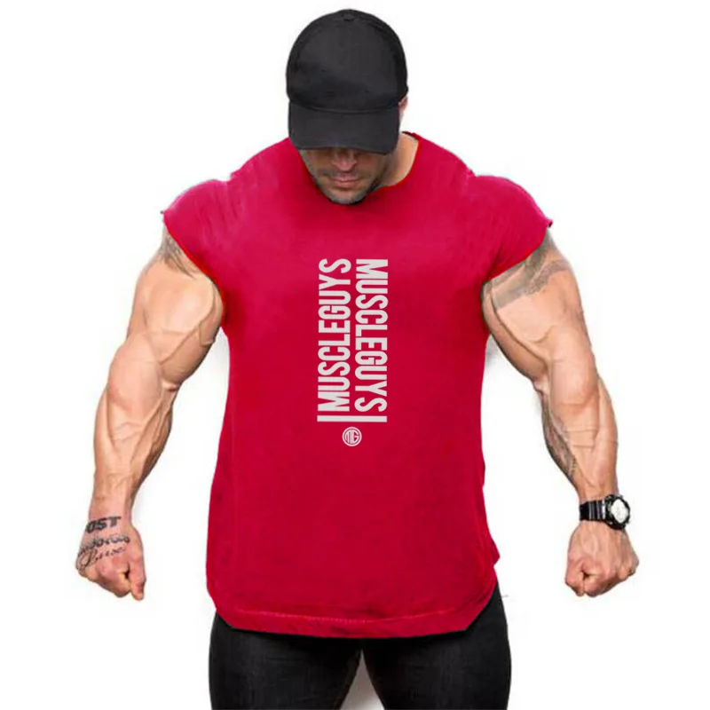 Muscleguys брендовая Бодибилдинг Рубашка без рукавов Одежда для тренажерных залов