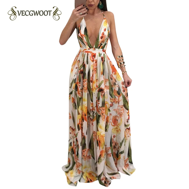 Женская летняя обувь платье с v-образным вырезом без бретелек 2019 г. пикантные