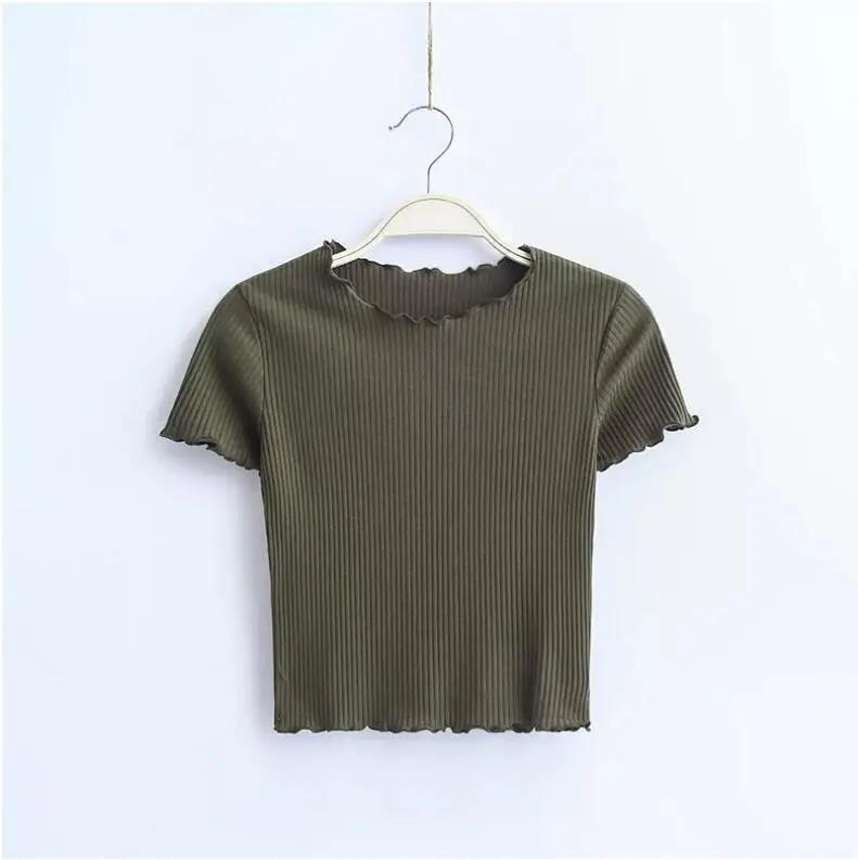 JOYINPARTVintage Wooden Ears with Short Sleeves and Round Neck T-shirt Novelty 2017 Slim Fit Summer Retro Tops | Женская одежда