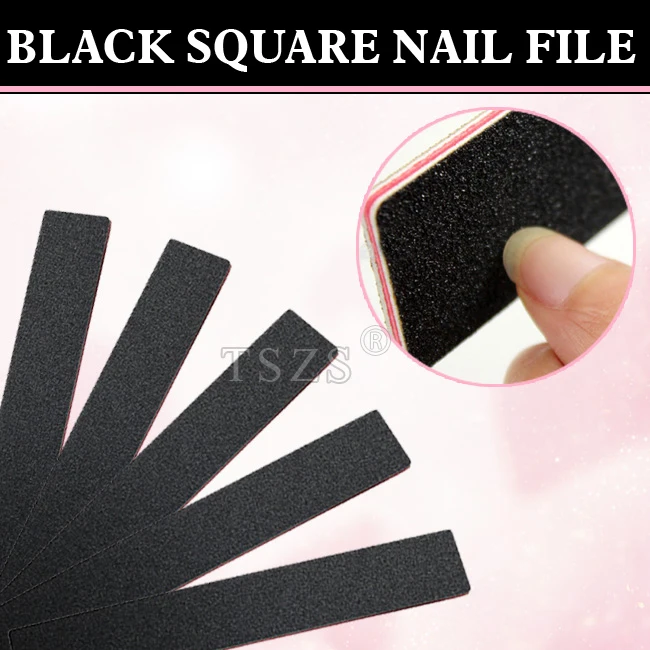 

10pcs/lot Extra Wide Black Color Sanding Buffing Nail File 100/180