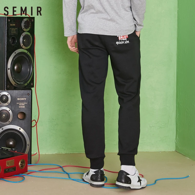 SEMIR мужские спортивные брюки с флисовой подкладкой и принтом Спортивные Брюки