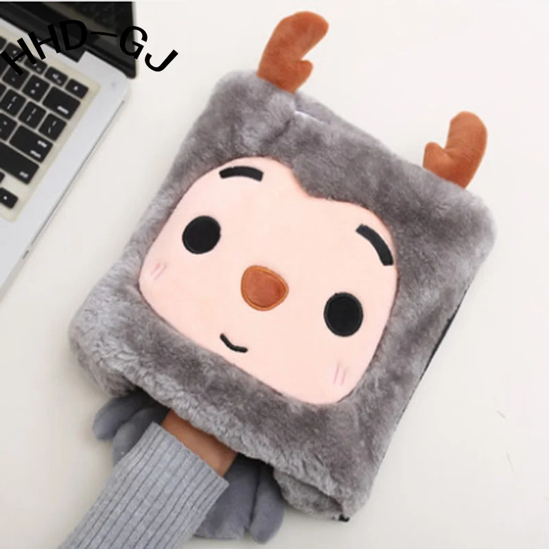 HHD-GJ зимние USB Мышь Pad Рука теплая грелка Миньоны Плюшевые Обложка мультфильм