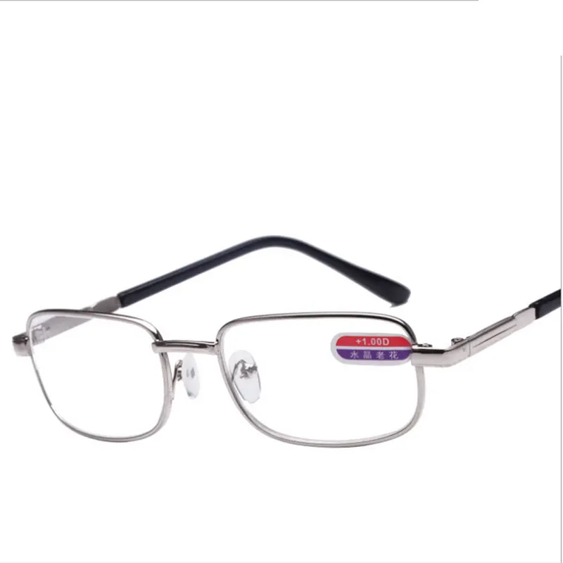 

Diopter Design Optics Reading Glasses Men Women Oversized Silver Metal Frame Diopter Eyeglasses 1.0 1.5 2.0 2.5 3.0 3.5 4.0
