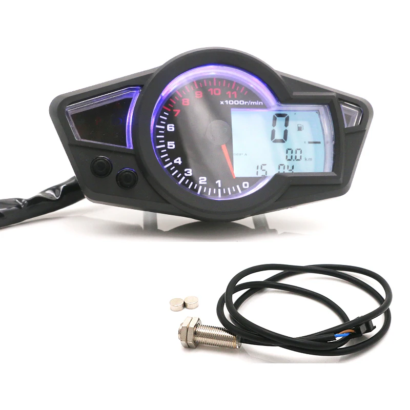 Universal DC 12V Motorcycle Speedometer Odometer Tachometer with Sensor Cable Scooter Fuel Meter Motorbike Moto Retro Instrument |