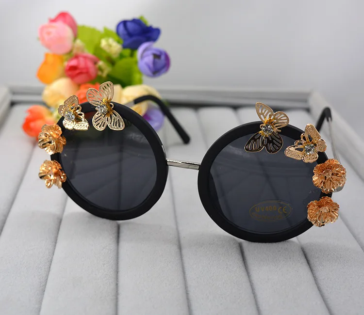 MINCL/модные женские солнцезащитные очки для женщин, кошачьи солнцезащитные очки с объемными бабочками, женские модные роскошные вечерние очки черного цвета, LXL