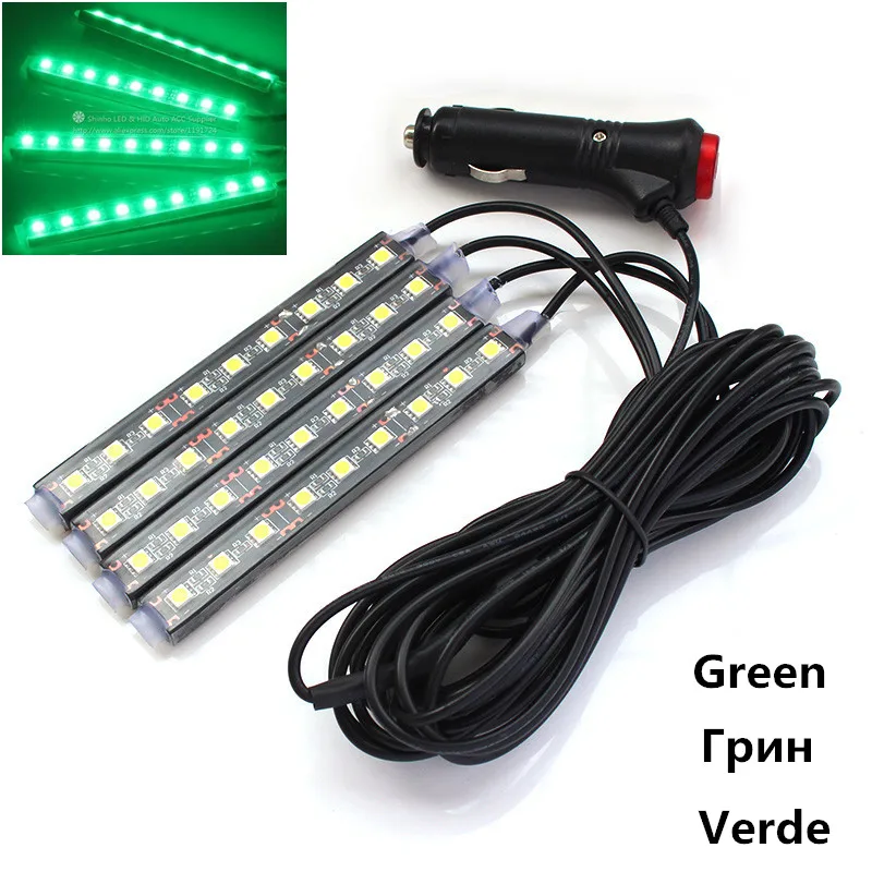 4 шт. 36SMD 5050 белый желтый синий зеленый красный Автомобильный светодиодный