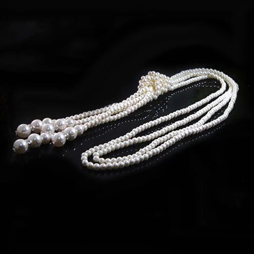 Bluelans модные аксессуары белые амулеты искусственные цепочки длинное жемчужное