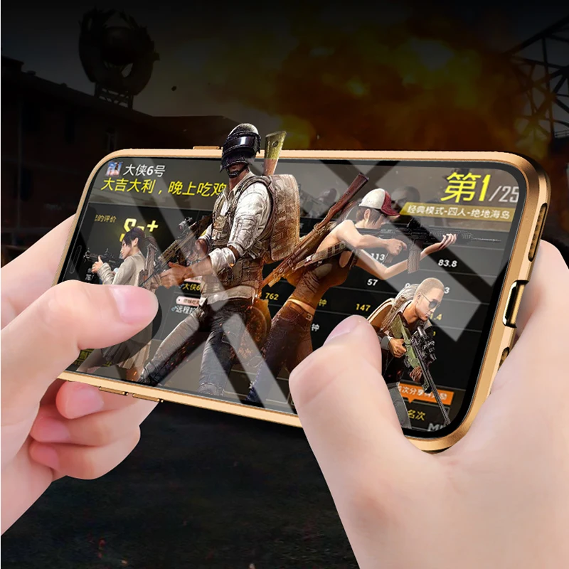 Магнитный чехол Suntaiho для iPhone XS Max с двойным закаленным стеклом магнитный