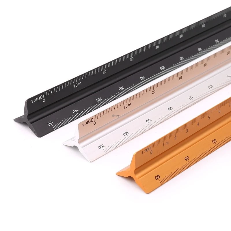 30cm Aluminum Triangular Scale Ruler Architect Engineer Drafting Measuring Tool | Инструменты
