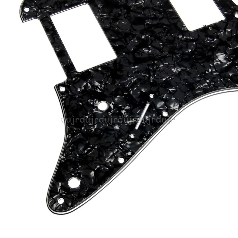 1 шт. 3Ply черный жемчуг Гитара Накладка для Stratocaster Strat 2 HH хамбакер гитарные части N06 Dropship