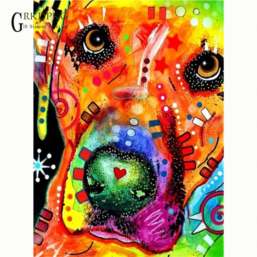 

Алмазная 5d Вышивка «сделай сам», картина из страз, подарок с собакой, вышивка крестиком, мозаика без отделки, украшение для дома