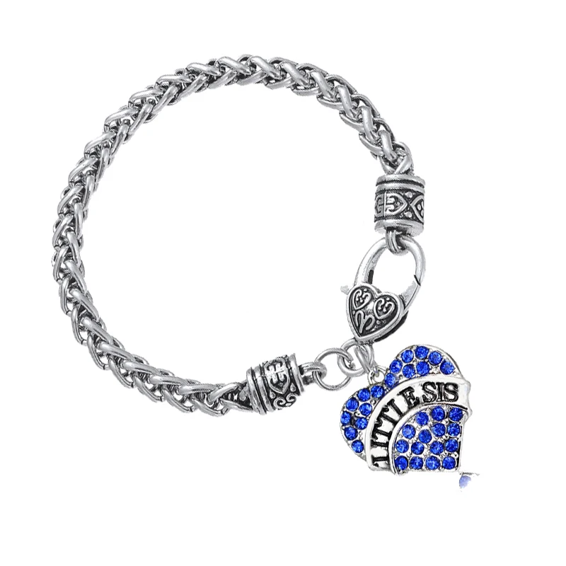 Маленькая сестра розовый браслет 3 цвета металлические вязаные милые семейные