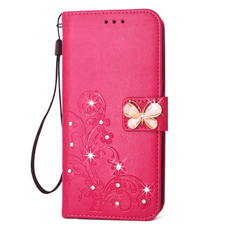 Rose red Чехол-книжка из искусственной кожи для Xiao mi x 2S a2 lite mi 8 se для Red mi Note 5 6 Pro Note 5a 4x4 3 Red mi 6a 5 plus 4a чехол - Цвет: Rose red