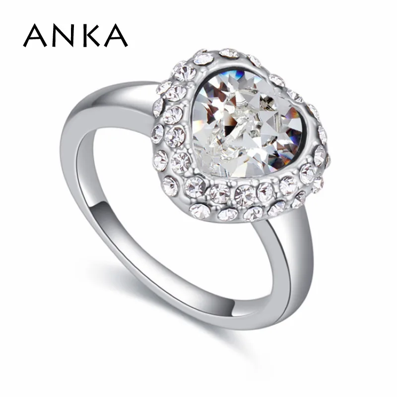 

ANKA heart-shaped crystal rings for women fashion classics hot style ring for gifts girlfriend Crystals from Austria #120987