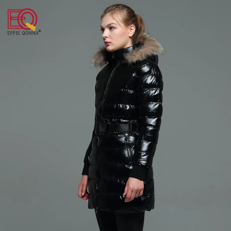 2018 Новая мода зима Толстая искусственного меха сшитые с капюшоном хлопка-ватник