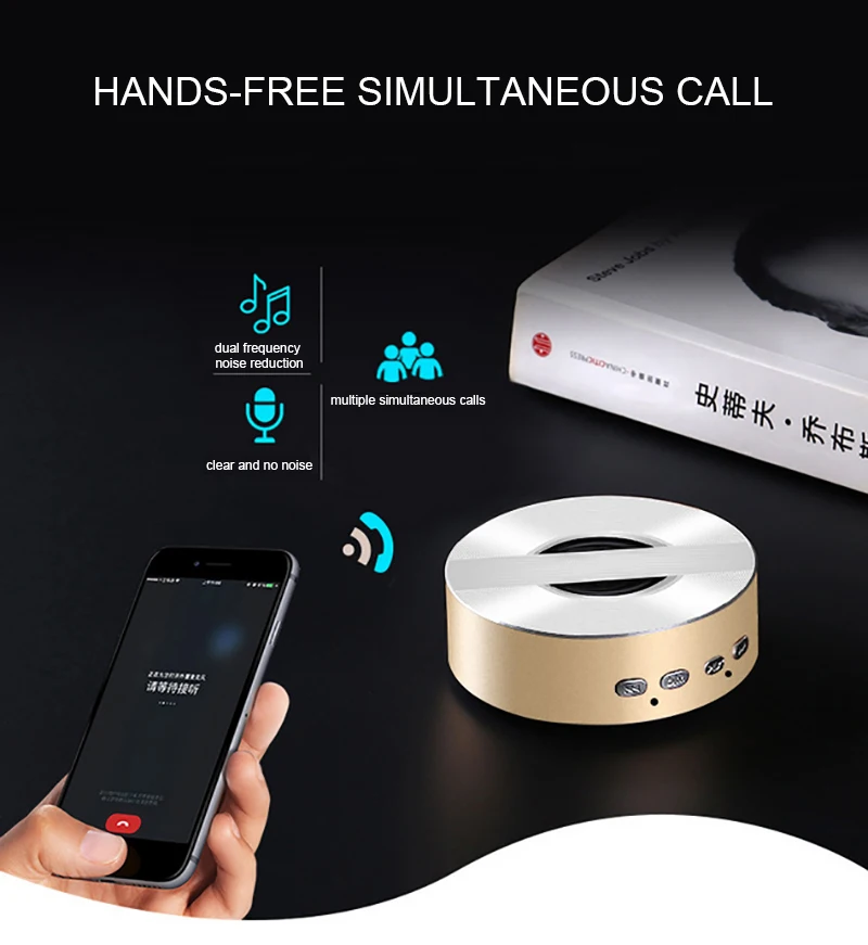 Toproad A5 Портативный Беспроводной Динамик Bluetooth Колонки металла Бас Сабвуфер Altavoz с