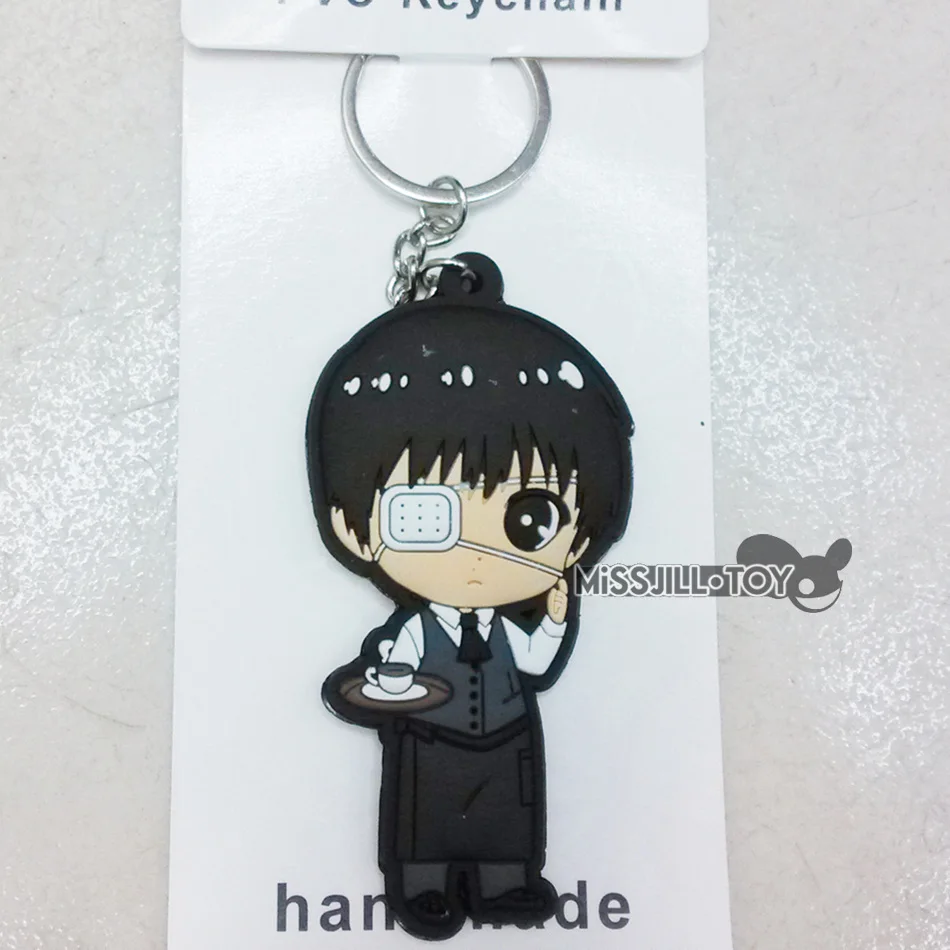 5PCS Amine Tokyo Ghoul Key Chain Kaneki Ken Touka Kirishima figure doll pendant keyring Jewelry for boys girls kids good present | Украшения