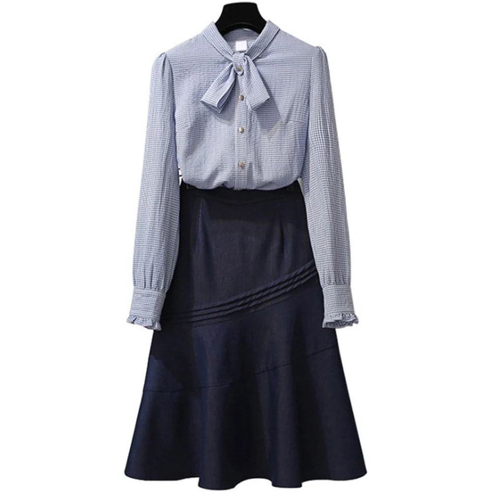 Комплект из двух предметов Женский комплект с юбкой весна-лето элегантные тонкие