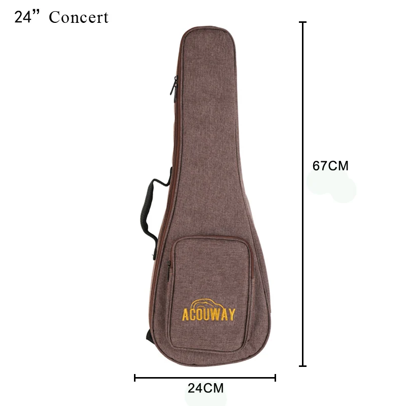 Acouway 21 дюймов 23 дюймов 26 дюймов Сумка для Укулеле сопрано концертный Тенор укулеле сумка чехол 10 мм с хлопковой подкладкой Гавайская маленькая сумка для гитары