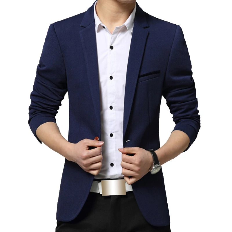 Blazer Men Causal Cotton Costume Homme Jacket masculino Jaqueta Masculina Wedding dress Plus size 5XL Suit | Мужская одежда