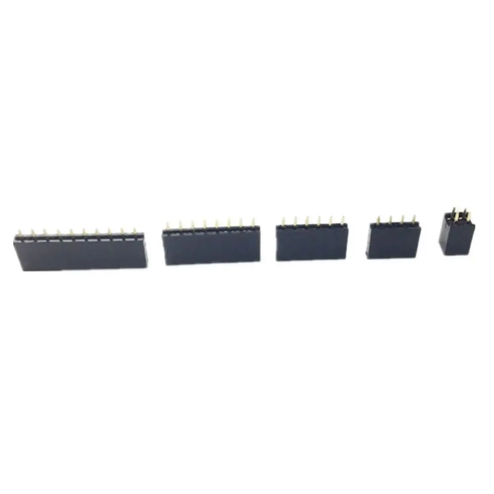 90pcs 2.54mm for Arduino Stackable Shield Female Pin Header Assortment Kit (Double Row 3 / 4 6 8 10 Pins ) | Обустройство дома