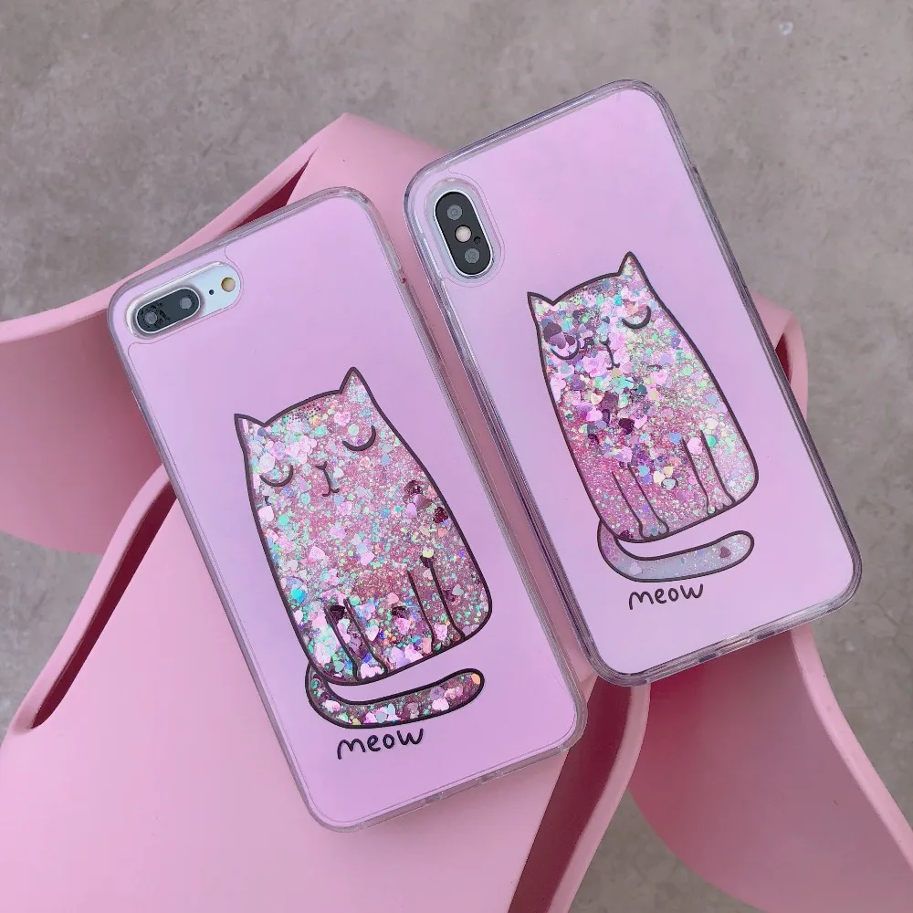 Для iPhone X чехол для телефона кофейная чашка жидкий зыбучий песок силиконовый чехол для iPhone 8 Plus 7 Plus 6 6S Plus чехол для телефона