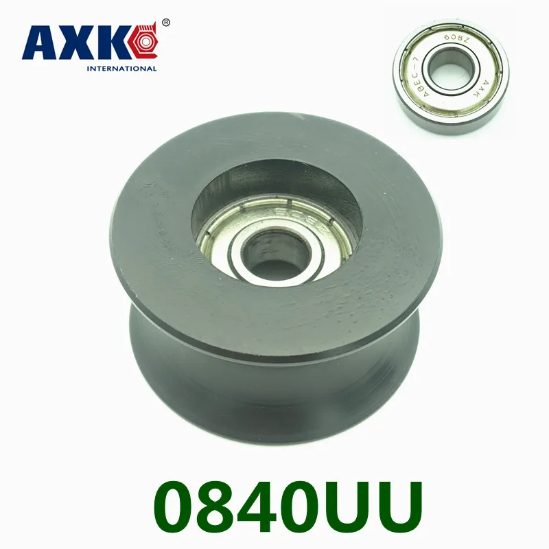 Шариковый подшипник 2023, 10 шт., подшипник дверного шкива с пластиковой крышкой, бесшумный U-образный слот, встроенный Bu0840 0840uu 8*40*20,7 мм 608z