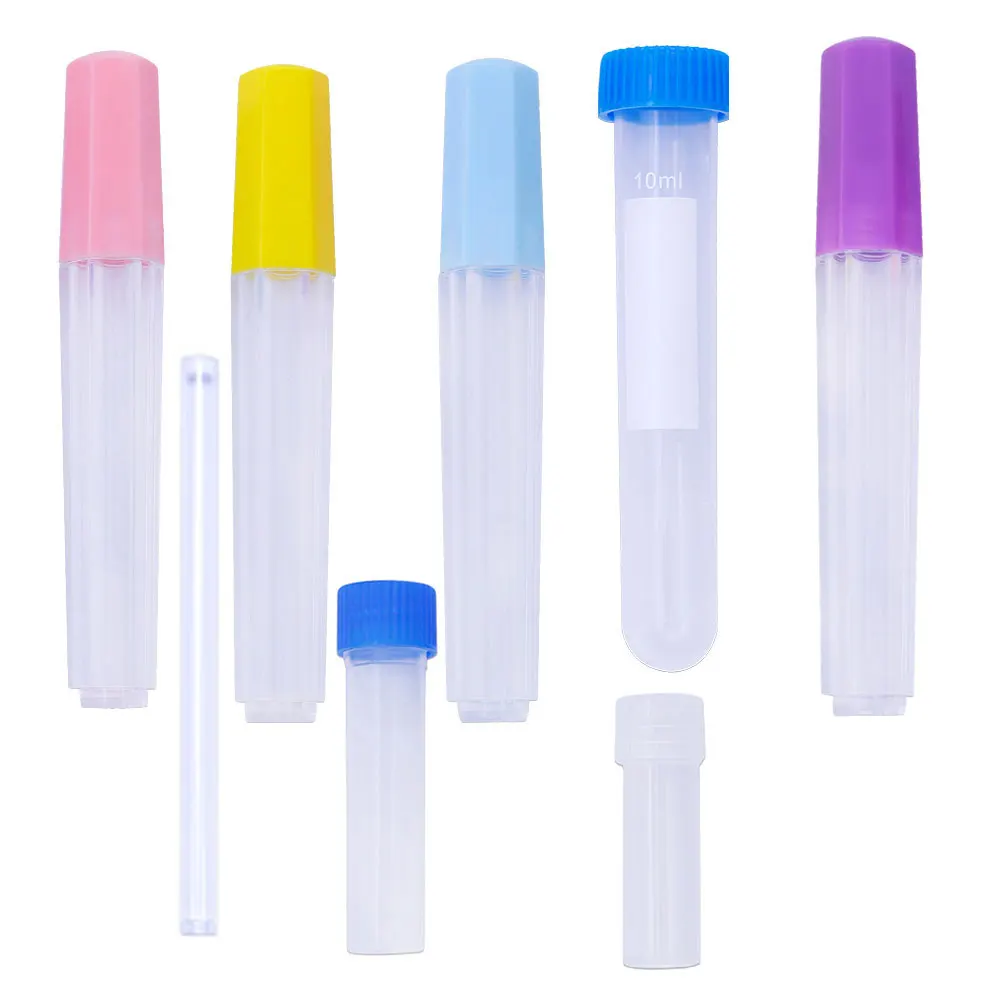 

10PCS 12CM Sewing Needle Box Case Sewing Needles Containers Holder Transparent Plastic Functional Embroidery Felting Bottle