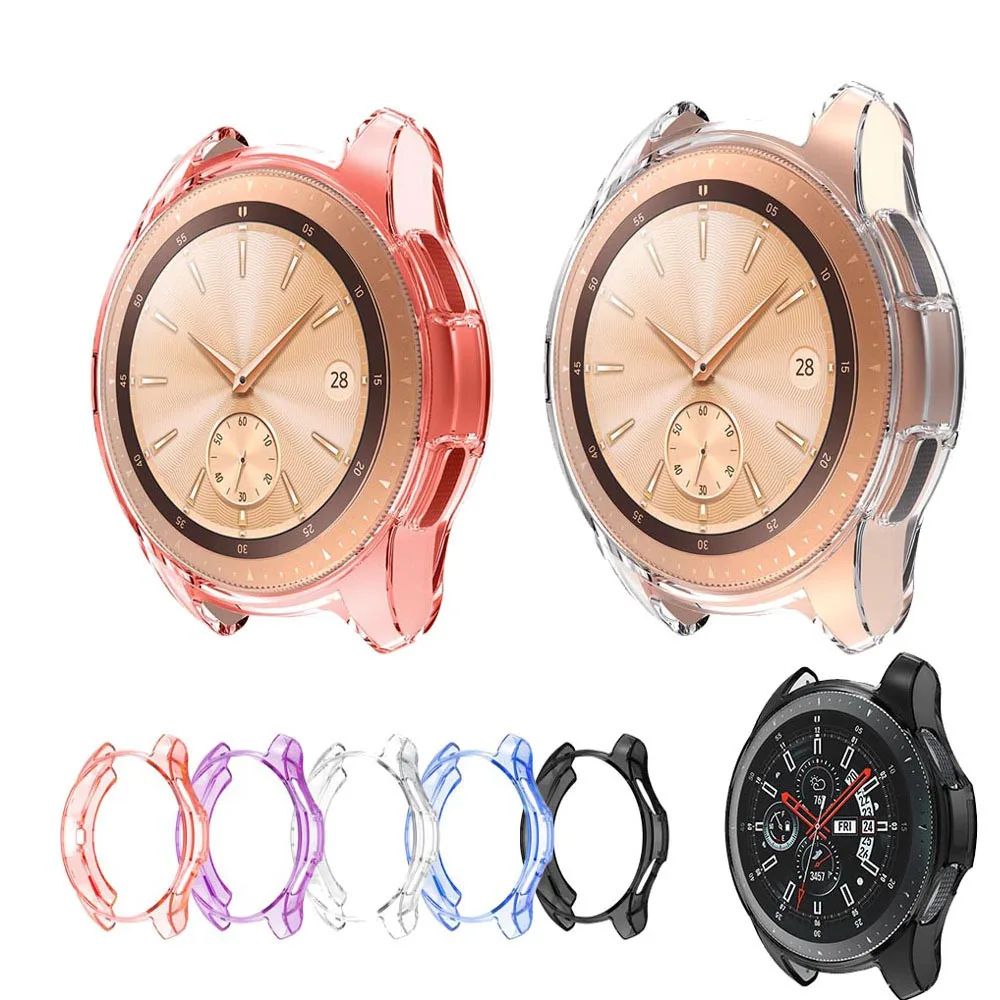 Чехол из ТПУ для Samsung Galaxy Watch 42 мм прозрачный силиконовый защитный чехол