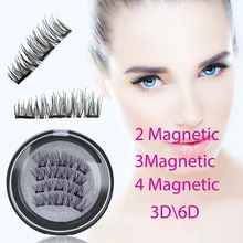 Магнитные ресницы с 2 \ 3 4 магнитами ручной работы 3D 6D магнитные
