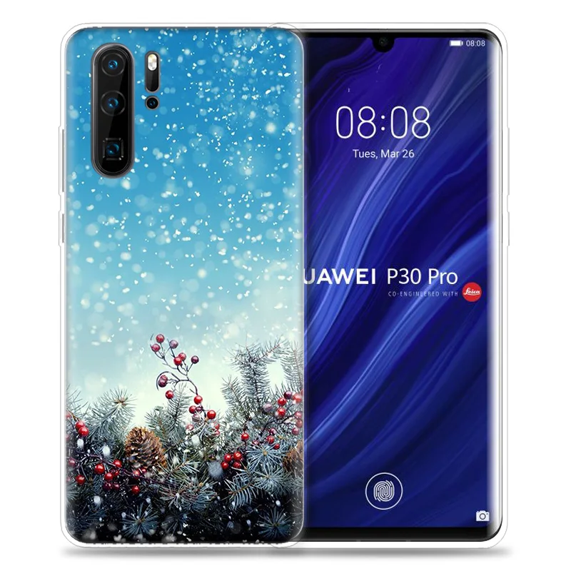 Рождественский чехол со снежинками для huawei P20 P30 P Smart Z Plus P10 P9 P8 mate 10 20 lite Pro Mini силиконовые чехлы для телефона