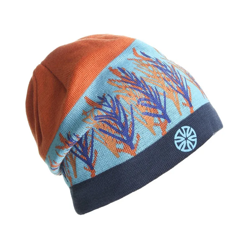 Лыжная шапка унисекс для мужчин и женщин теплая зимняя вязаная катания на