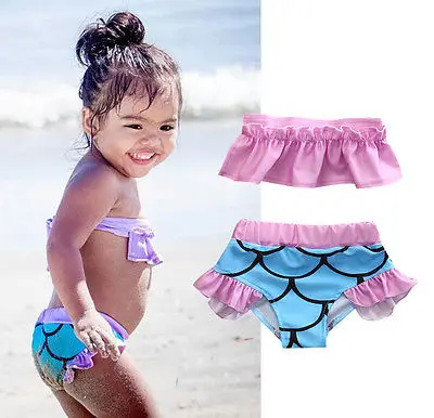 Русалка с оборками Одежда для детей малышей девочек бикини купальный костюм