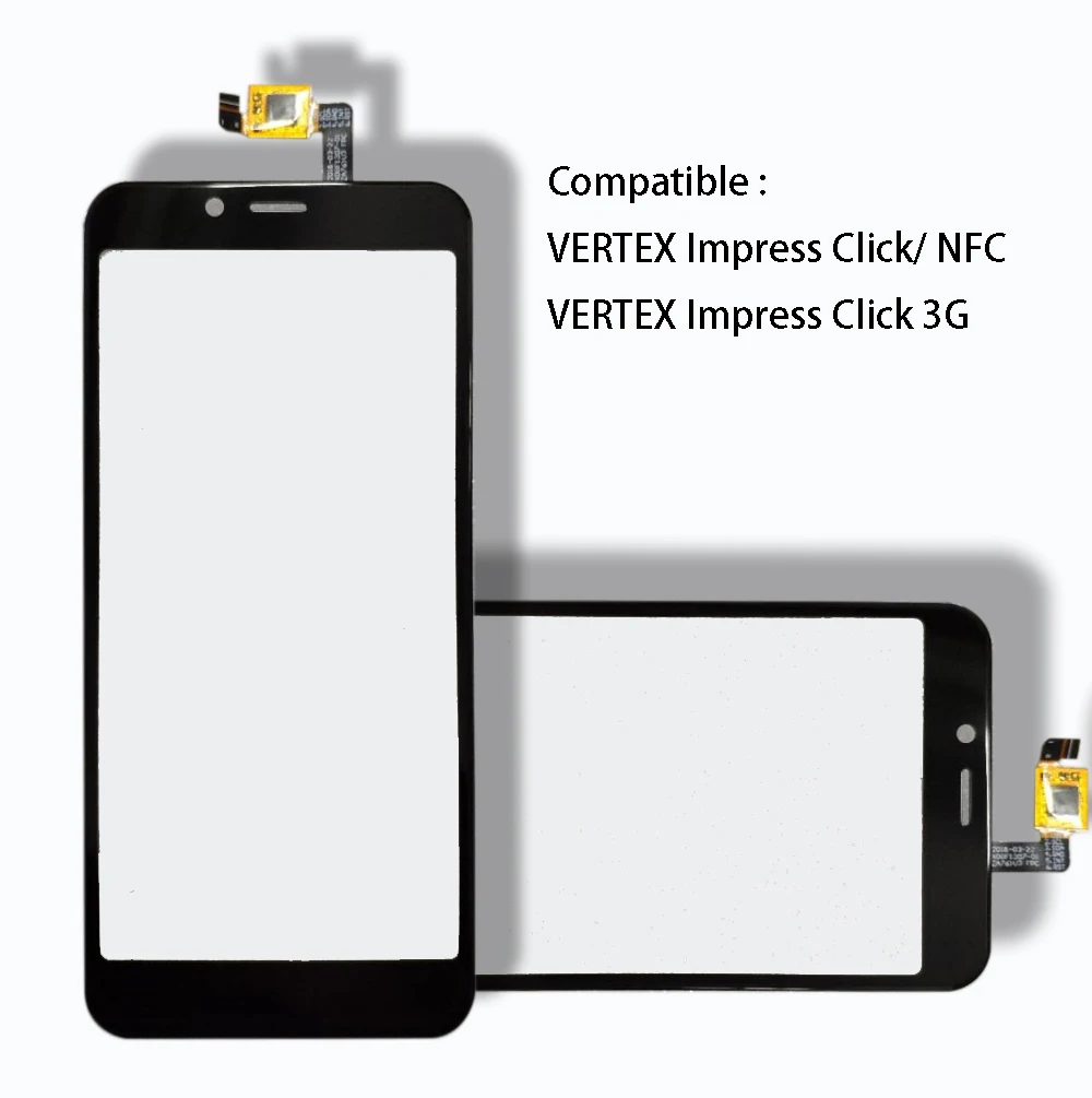 100% оригинал для VERTEX Impress Click/ NFC 5 дюймов Click 3G сенсорный экран дигитайзер|Сенсорные