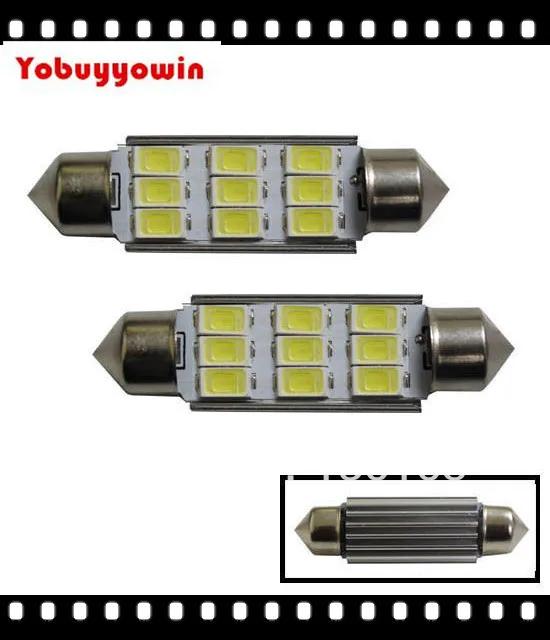 Бесплатная доставка 4 шт. без ошибок! Can bus евро 39 мм 5730 9 SMD светодиодный белая