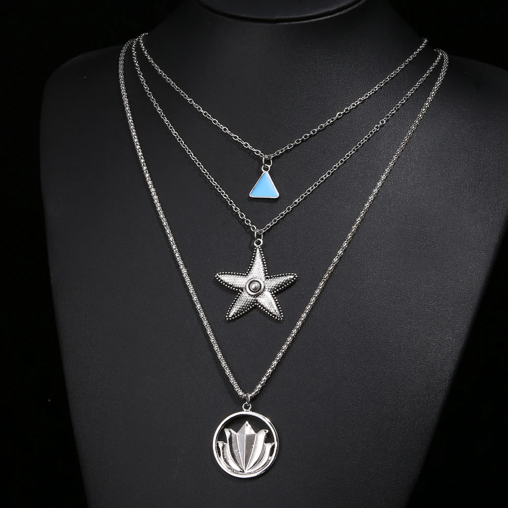 Цепочка с подвеской в виде морской звезды винтажное многослойное ожерелье