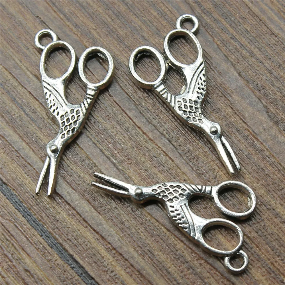 20 шт. подвески Sewings ножницы 28x15 мм антикварное изготовление кулон подходит для