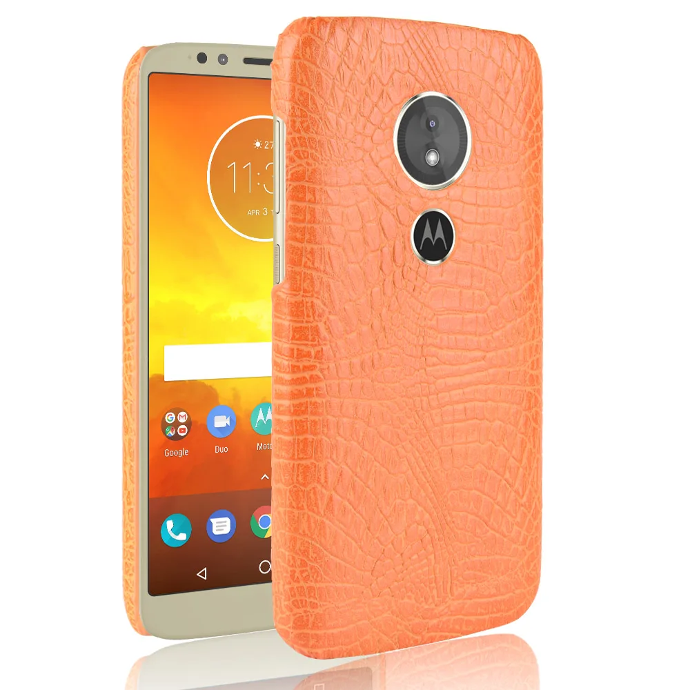 Роскошный кожаный чехол из крокодиловой кожи для Moto E5 с узором противоударный
