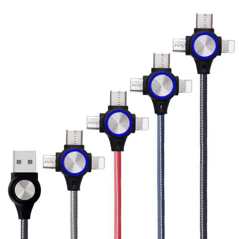 Кабель YonLinTan i 3 в 1 Micro flex для быстрой зарядки usb type C данных кабели мобильных