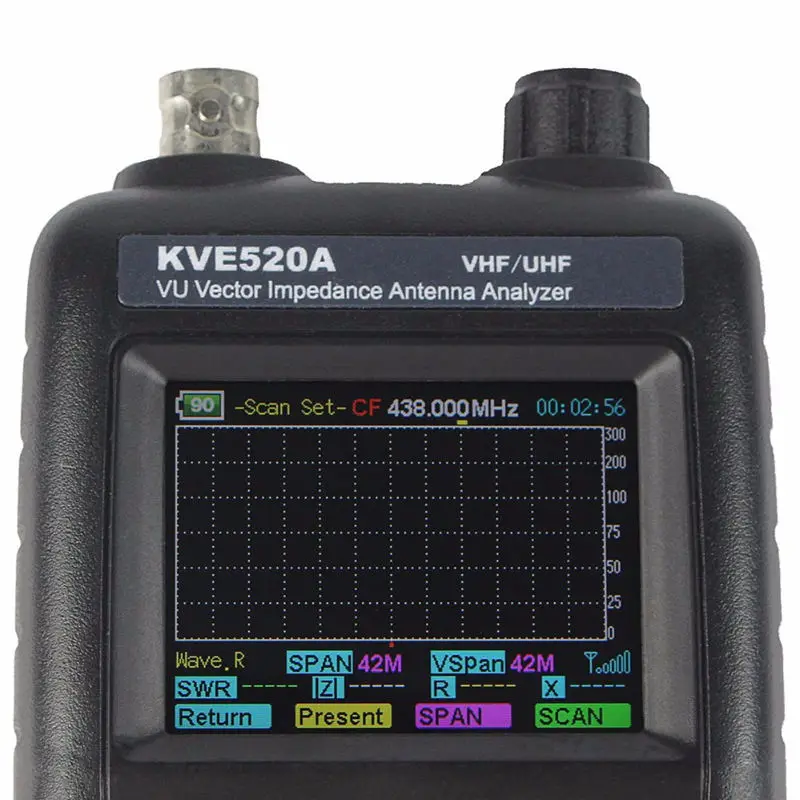 VHF/UHF цветной графический векторный импедансный антенный анализатор KVE520A с 5