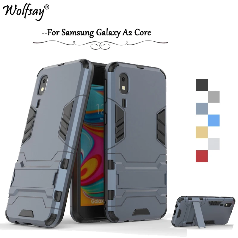 Чехол для samsung Galaxy A2 Core роскошный Бронированный резиновый жесткий чехол телефона