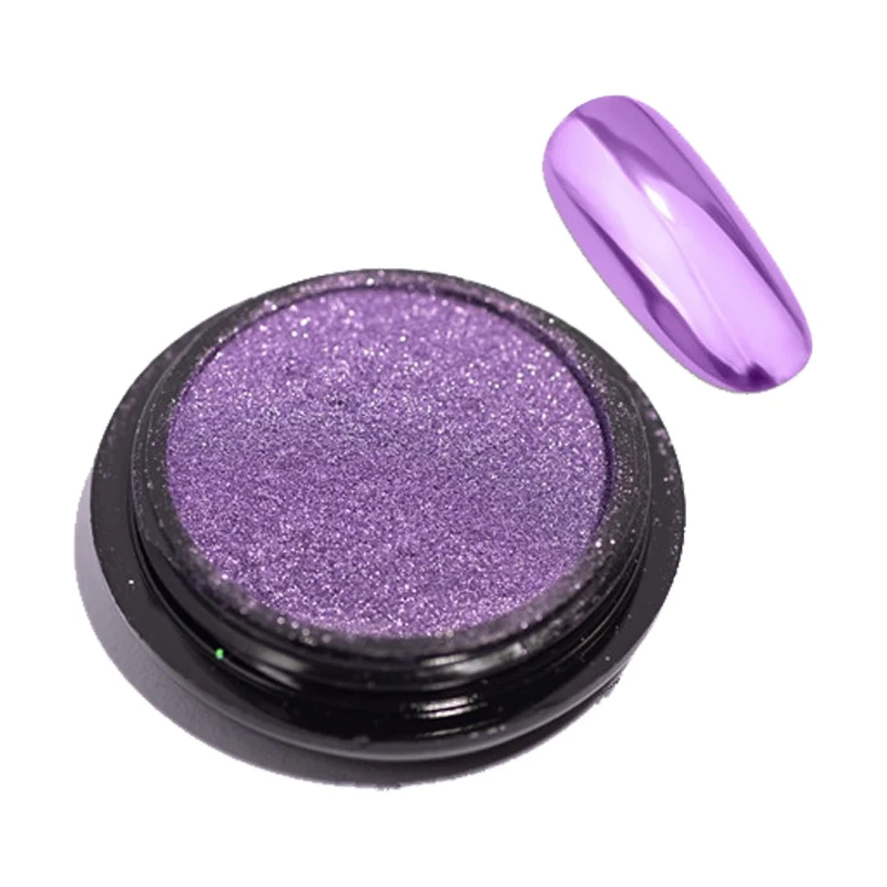 LEMAX Shining Nail Glitter Chrome Powder Nail Gel Polishing Nail Decoration Design Nail Art Manicure Pigment Mirror Powder Bling - Цвет: purple