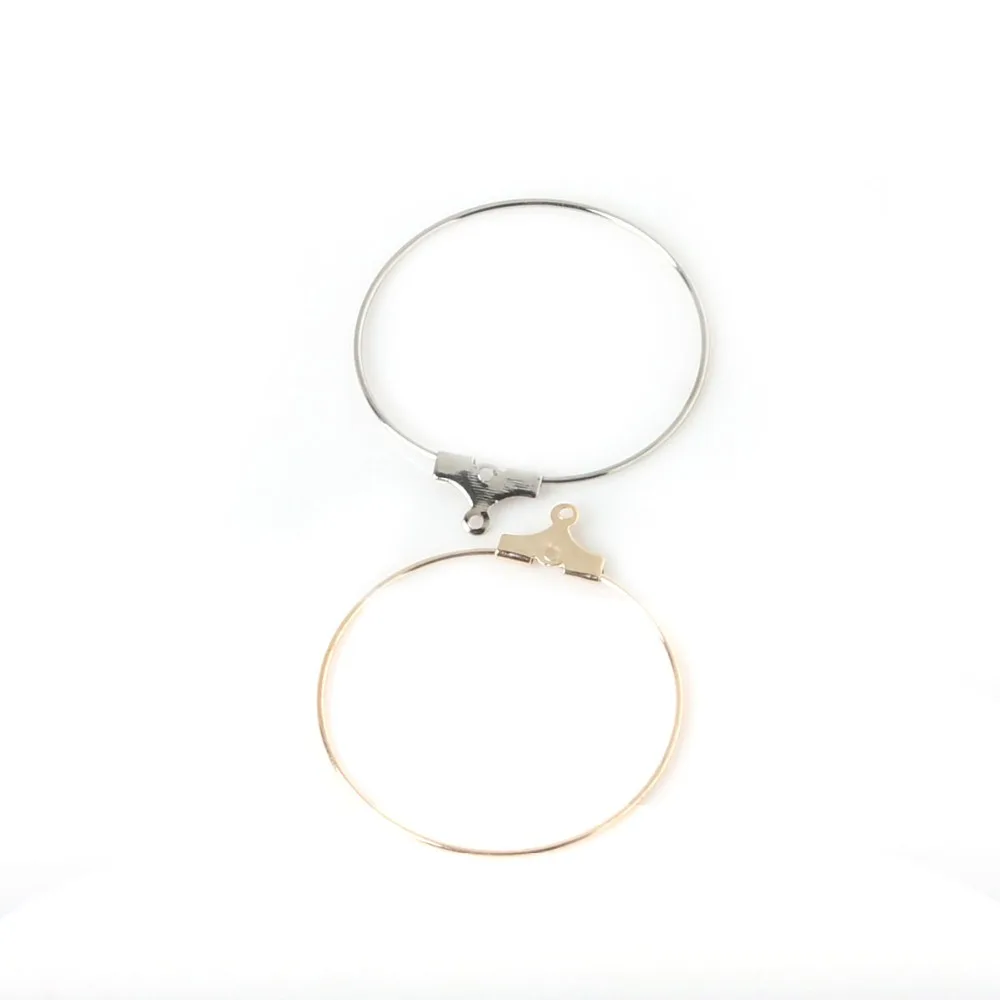 Wholesale Retail 50Pcs/lot Gold/Rhodium Plated Wine Glass Charm Rings/Earring Hoops 30mm Brass For DIY Earrings Jewelry Findings | Украшения