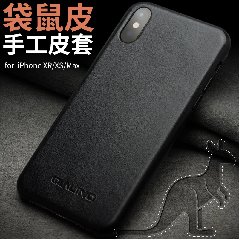 Натуральный Кенгуру кожа натуральная кожа чехол для телефона для iPhone X XS XR Max Роскошный ультра тонкий ручной работы задняя крышка для iPhone XS Max